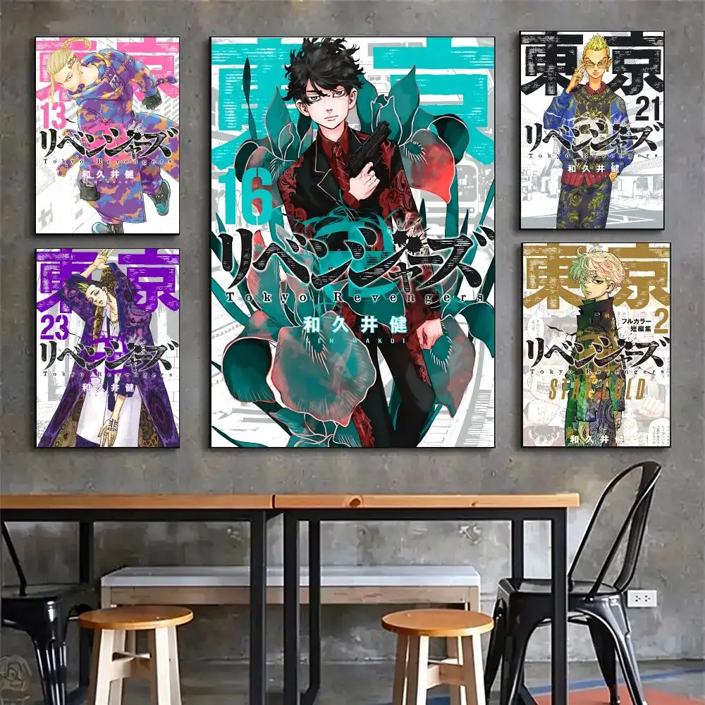 Anime Tokyo Revengers Poster HD Printing Vintage Luxe Home Decor Wall Art for the Living Rooms Entryways Gift