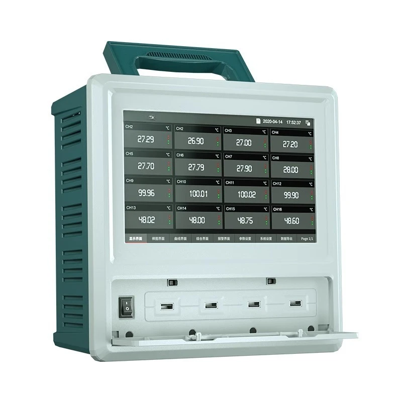 

TP1000 Multi-channel Temperature Rise Paperless Recorder 8~ 64 Channel Display Temperature Current Voltage Tester