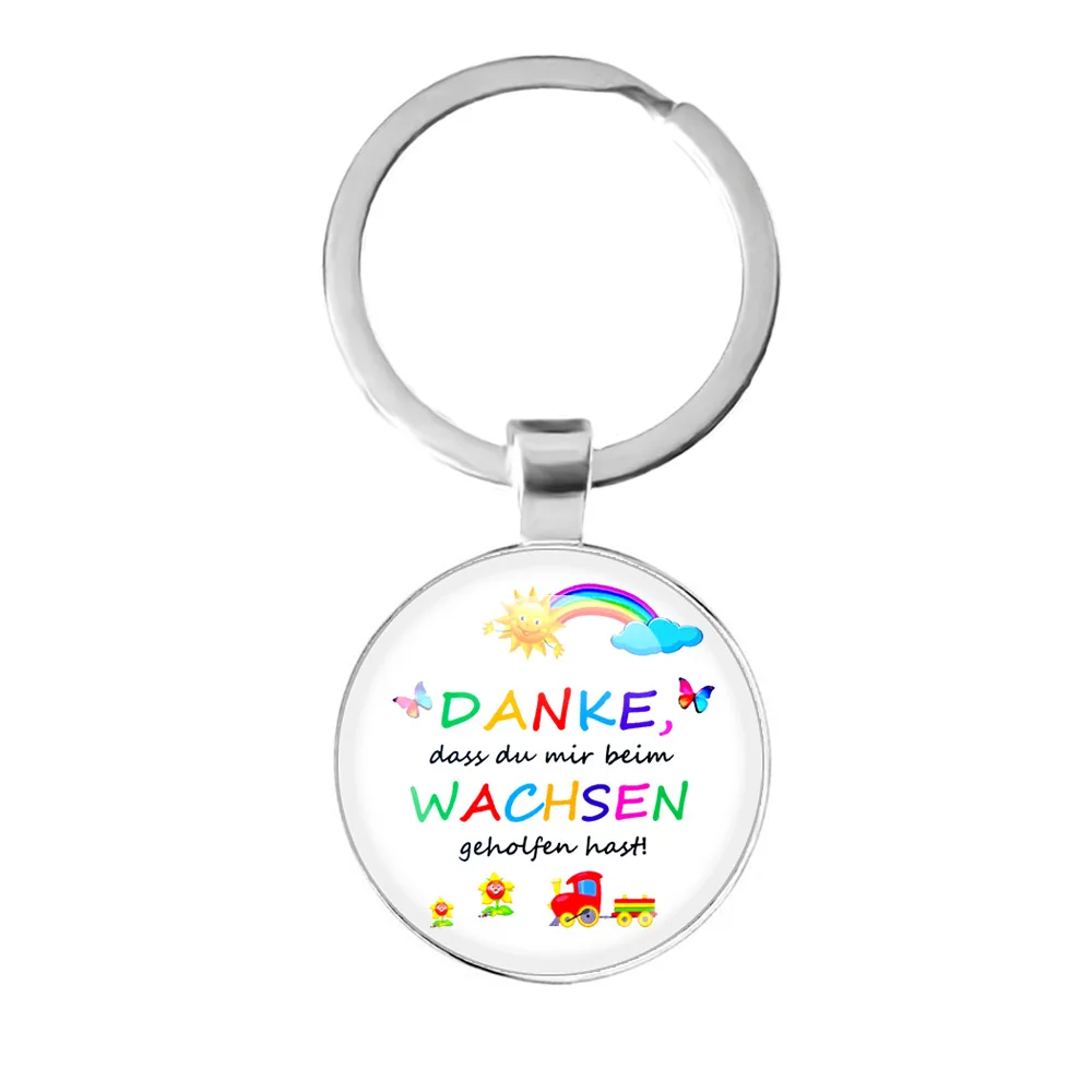 Danke  Dass Du Mir Beim Wachsen Geholfen Hast Keychain Men Women Keyring