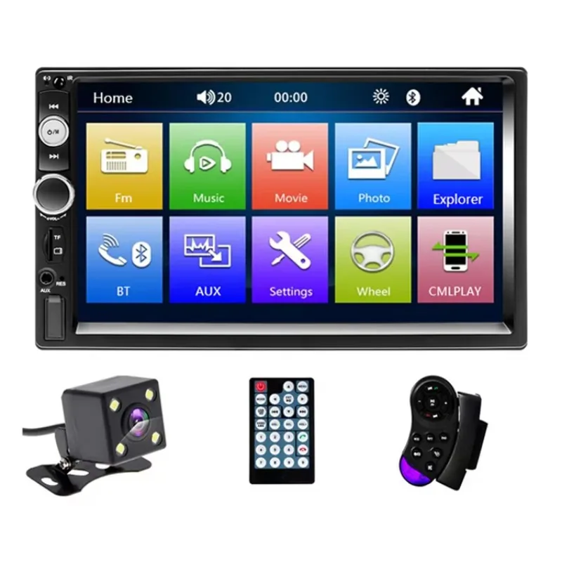 Universal 7-inch Car Multimedia Player 2din Touch Screen Car MP5 Player with Camera Navigation Radio