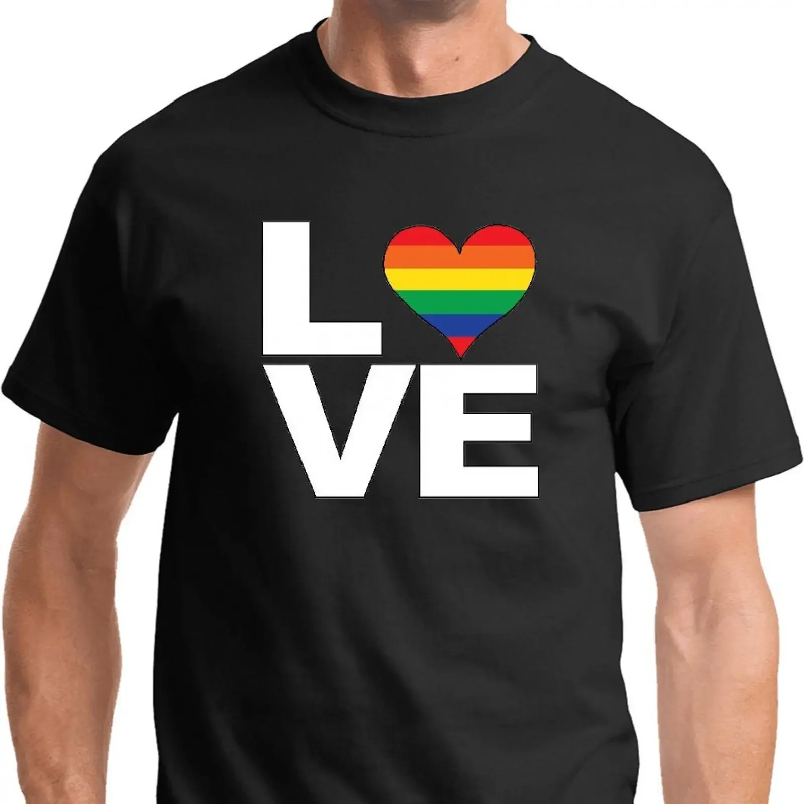 Gay Pride Love T Shirt A9624E PC61 vintage Washed homme Slightly designer clothes Versatile Top For Everyday Wear Breathable