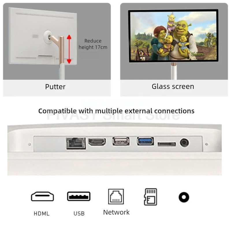 HD Smart TV al aire libre en vivo 23,8/27/32 pulgadas sistema Android pantalla táctil interactiva con soporte Mmoveable para gimnasio juegos sala en vivo