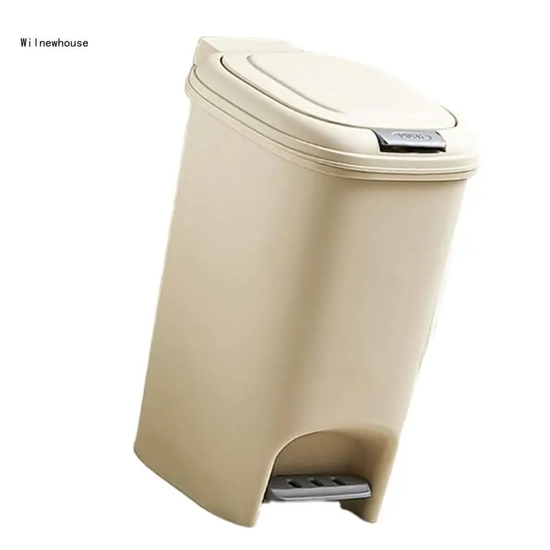 Modern Double Opening 8L 10L 15L Waste Container, Foot Press Operated for Household Dropship