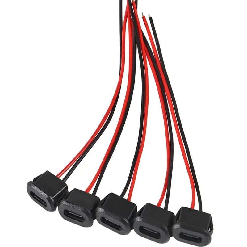 10PCS Type-C Female 2Pin USB Connector Type-C with Female Socket Fast Charging Jack Charging Port USB-C Charger Plug