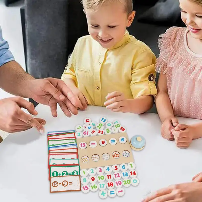 Optellen en aftrekken Spelletjes Nummer Matching Game Tellen Schaakspellen Voorschoolse Wiskunde Tellen Speelgoed Wiskunde Bordspellen voor kinderen