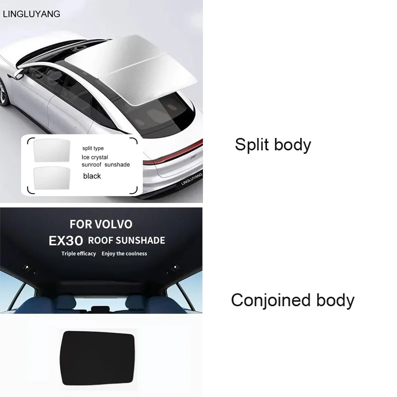 Geeignet für Volvo EX30 Dach-Sonnenschutz Auto-Zubehör Dekoration 2025 2026 – Detail 1