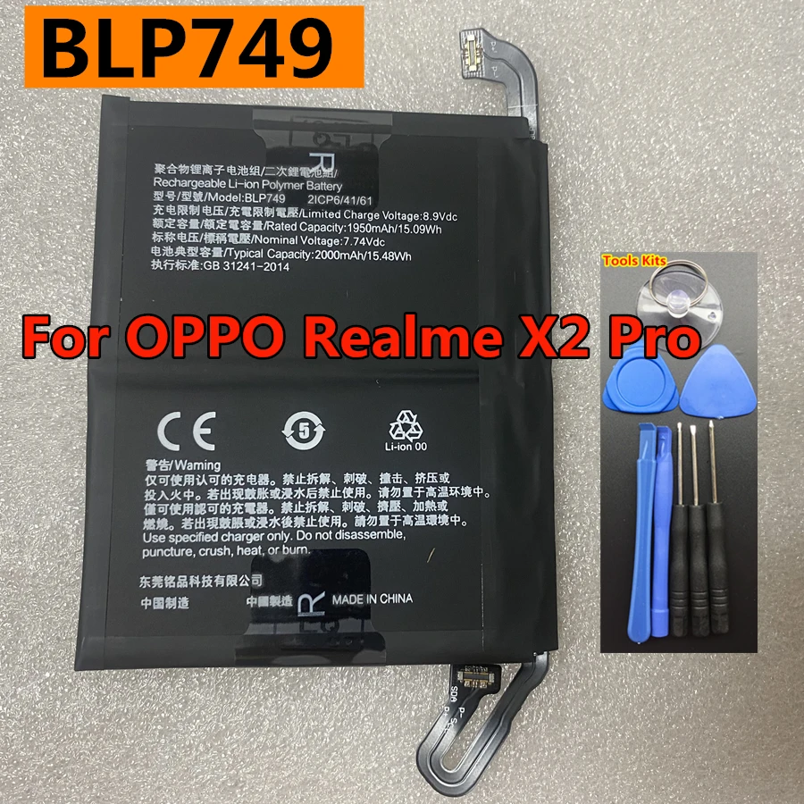 New High Quality BLP749 4000mAh Mobile Phone Battery For OPPO Realme X2 Pro RMX1931 Replacement Batteries