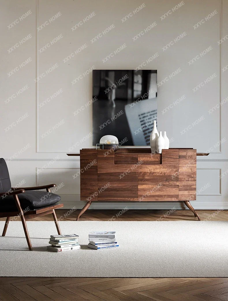 

Боковой шкаф, итальянский дизайнер, массив дерева, североамериканский черный орех, светлый роскошный ресторанный шкафчик2005