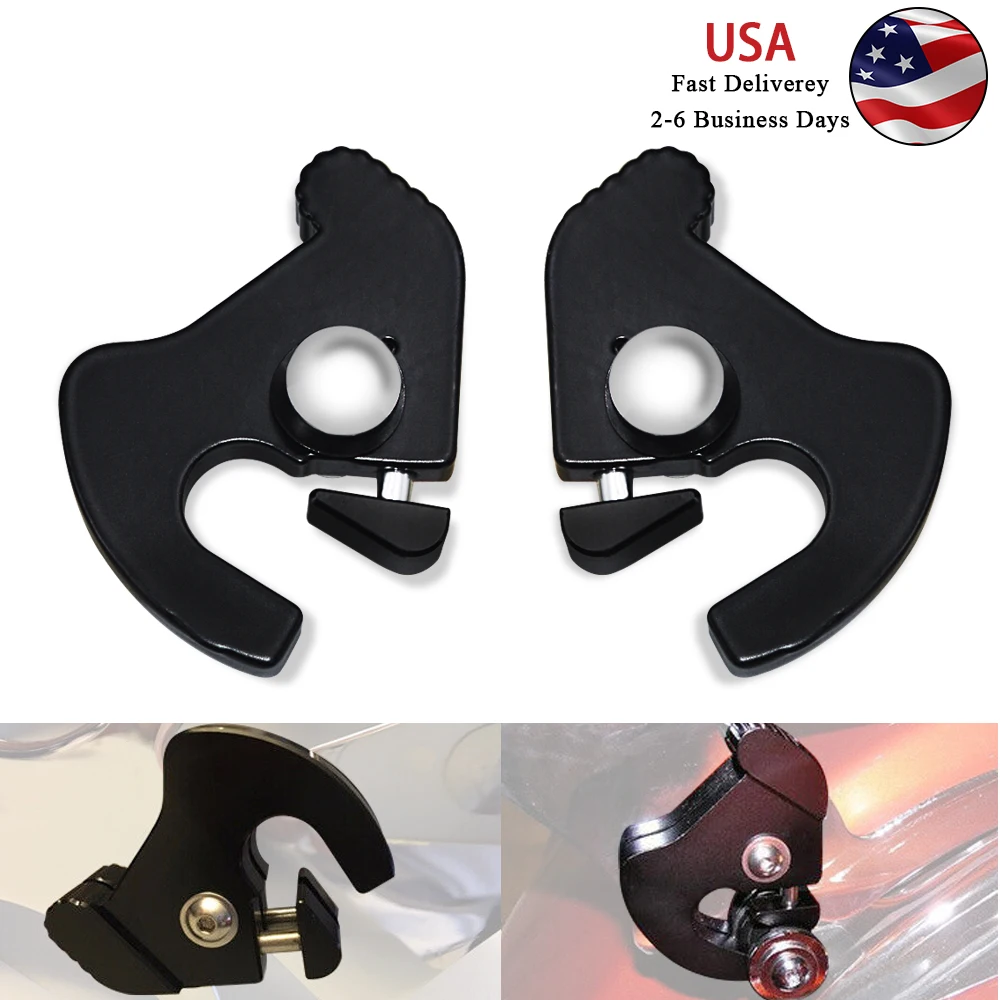 

Motorcycle Luggage Rack Latch Clip Detachable Sissy Bar Kit Mount 1 Set For Harley Touring Softail Electra Road Street Glide