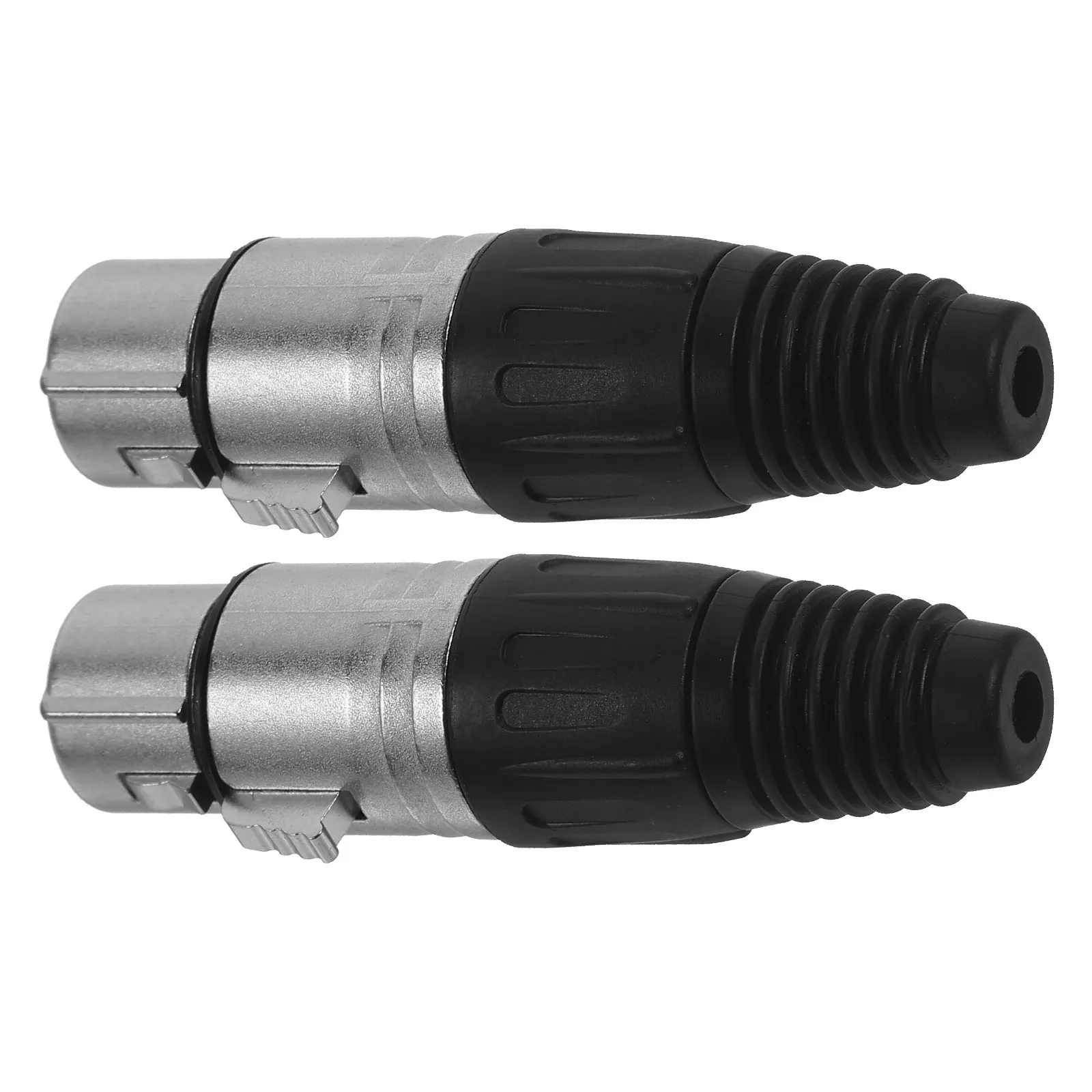 

2pcs Three pin XLR Plug Microphone Connecting Female Connector Audio Socket Zinc Alloy Tinplated Stable Connectivity