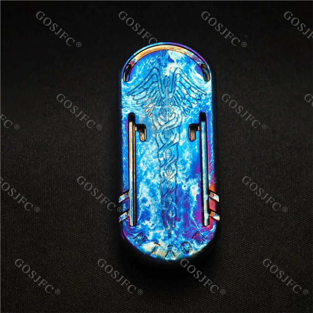 ZDEDC Mace Duplo Diapasão Fidget Slider Titânio Ansiedade Brinquedos Acessórios de Mesa de Escritório Push Slider Moeda Háptica