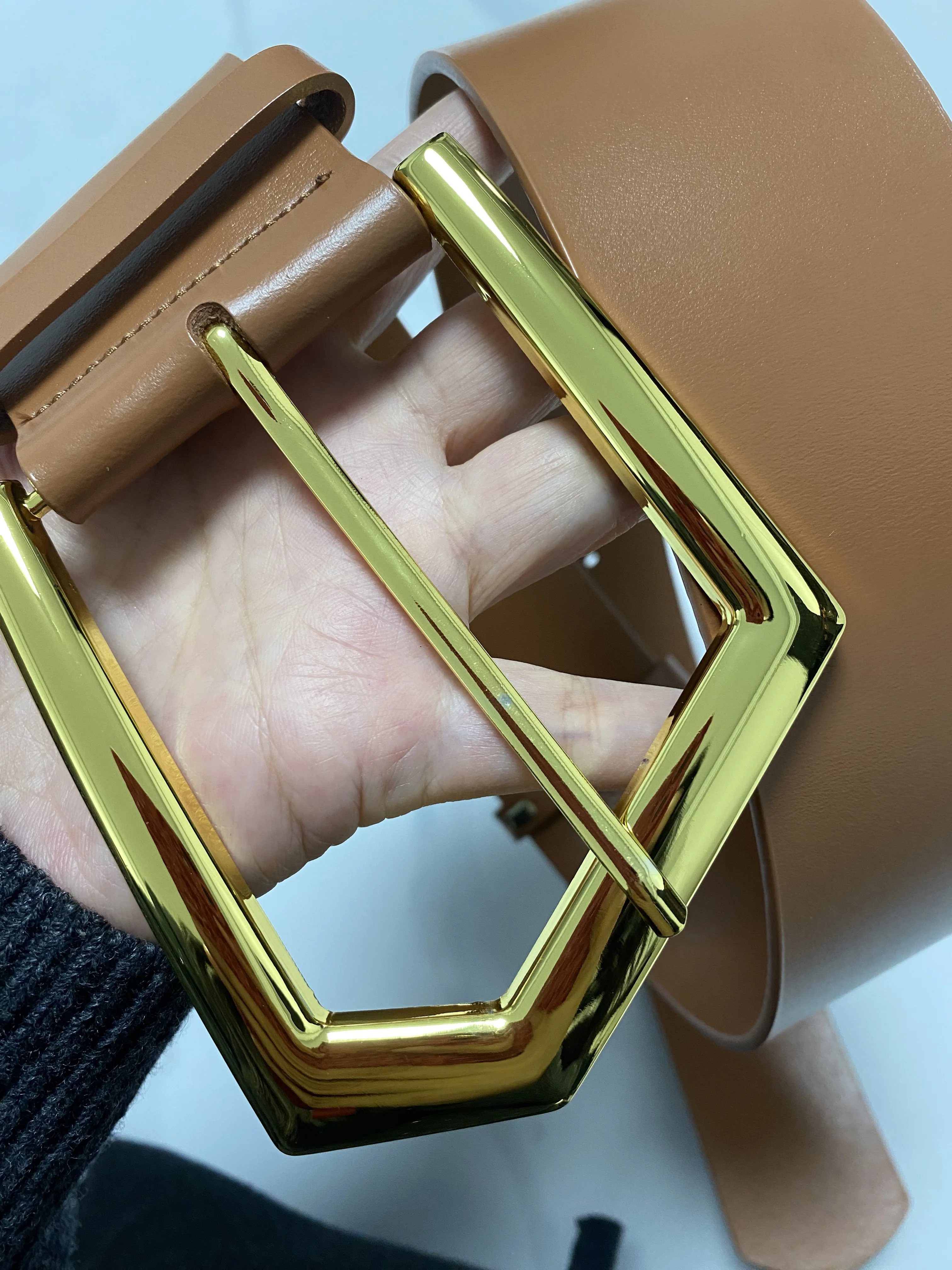 المرأة خمر الذهب مشبك جلد طبيعي فستان Cummerbunds الكورسيهات حزام أحزمة الديكور حزام عريض TB384