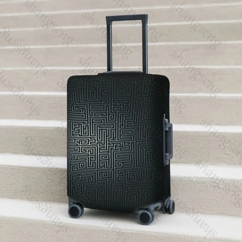 Black maze Travel suitcase protective case, suitcase cover, elastic protection, washable Luggage cover, 18-32 in