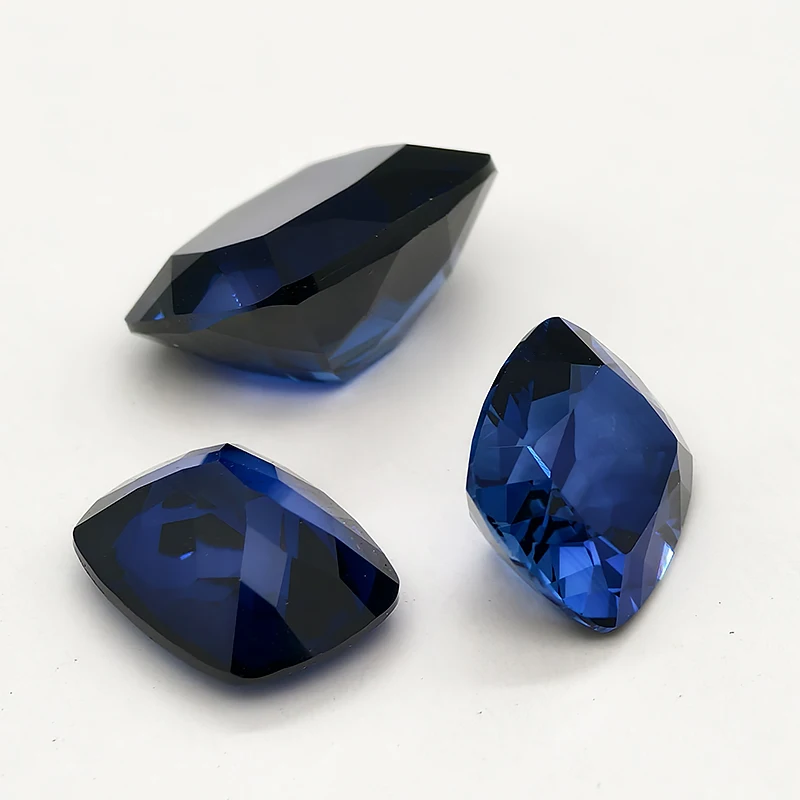 

Lab Grown Sapphire Gemstone L-Cushion Cut Royal Blue Synthetic Blue Sapphire Gems Select AGL Certificate Charm Gemstones