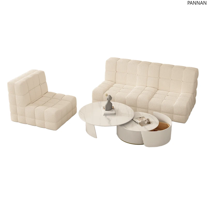 

Light luxury cream style office reception room leisure sofa meeting guests business negotiation sofa combination