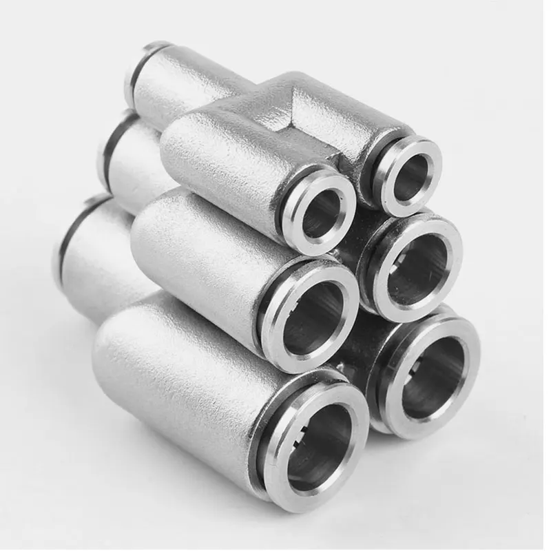 PU Air Tube Quick Connect Coupling, Straight/Elbow/Tee/Cross Connector, Pneumatic Tool Accessory, Model PY/PE/PU-46810