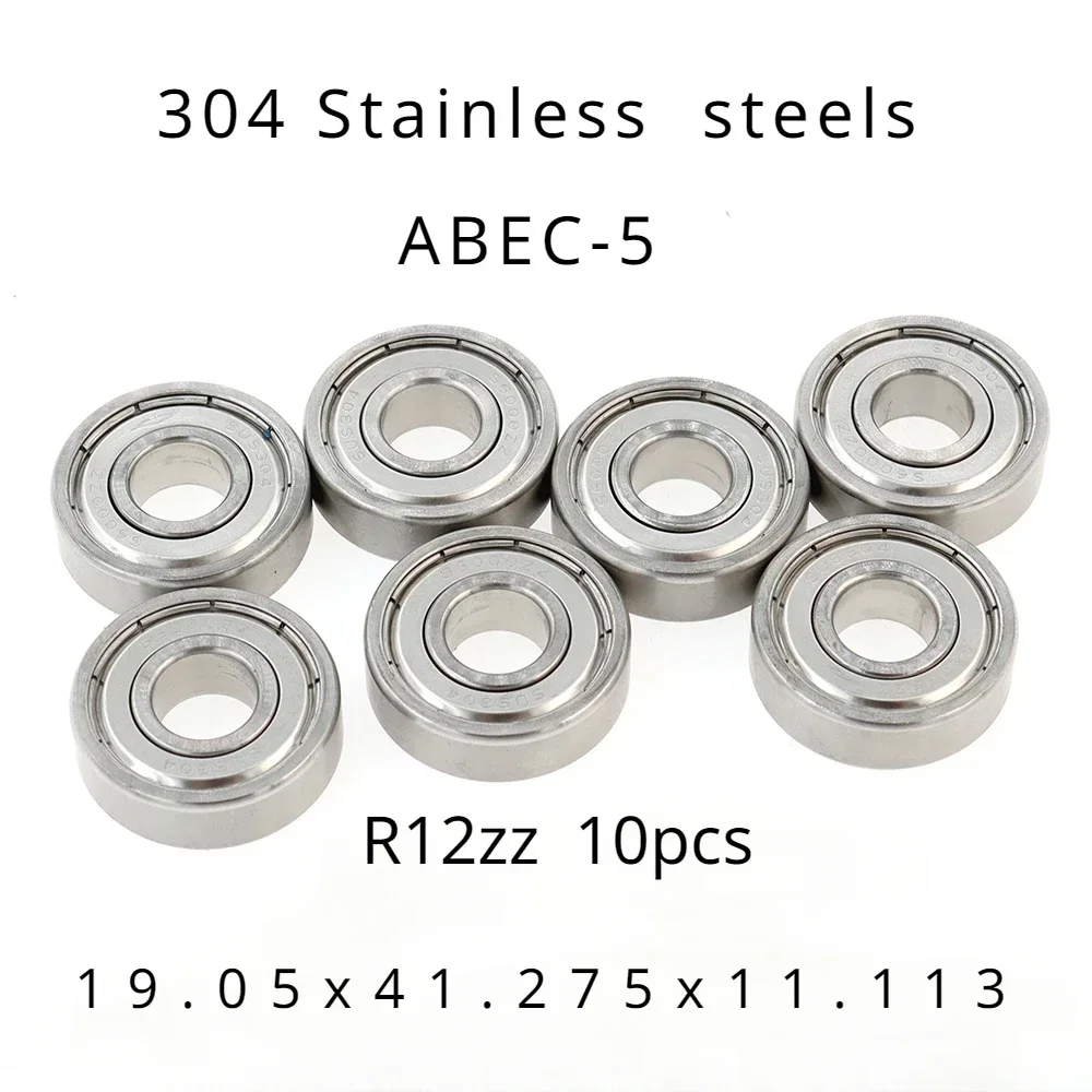 

High Performance 304 Stainless Steel ABEC-5 Inch Bearing R12zz 19.05x41.275x11.113 of 10pcs - Stainless Steel