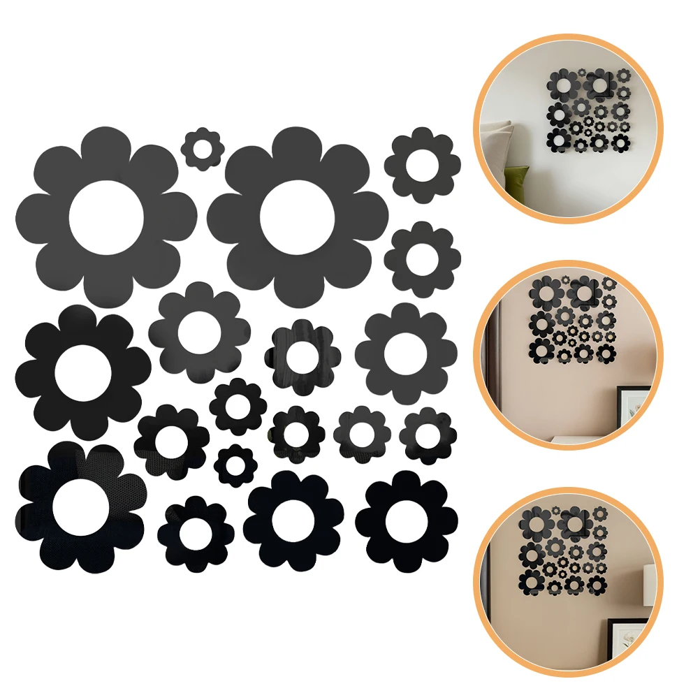 

3D Flower Mirror Wall Sticker Adhesive Flowers Kids Decal Stickers Nursery Child