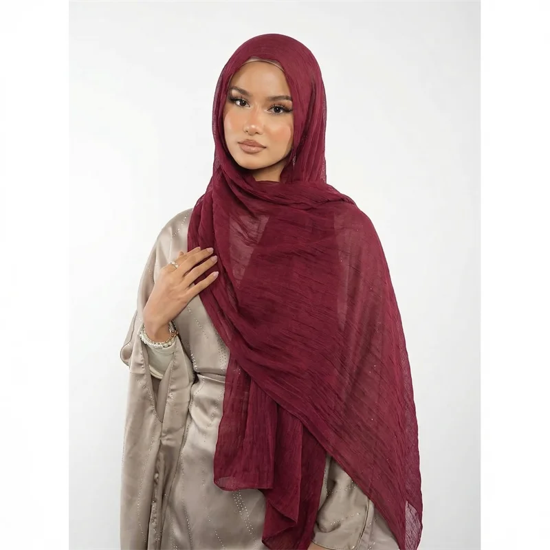 180*60Cm Large Women Brand Viscose Scarf Big solid color Voile Hijab Shawls and Wraps Female Foulards Luxury Designer 2026 NEW
