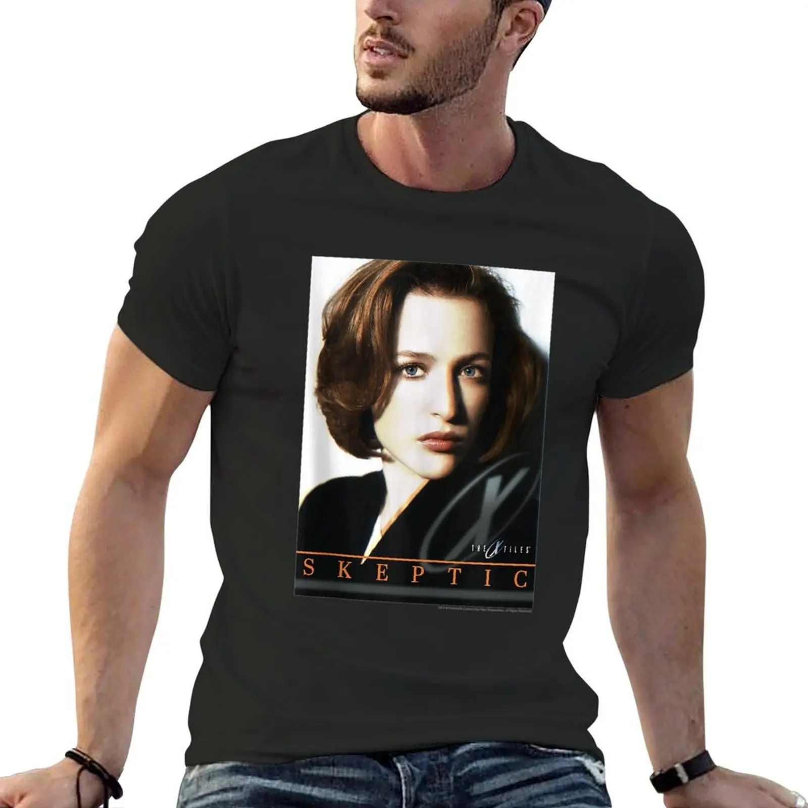 Dana Scully Skeptic Portrait T-Shirt graphic t shirt vintage baggy shirts graphic tees for men