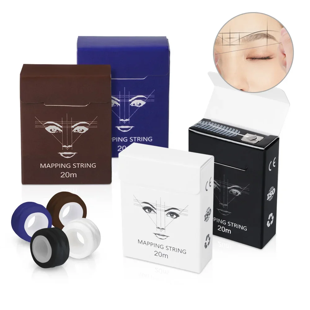 Microblading Mapping String Pre-Inked Eyebrow Marker thread Tattoo Brows Point 10m Pre Inked tattoo PMU string for mapping