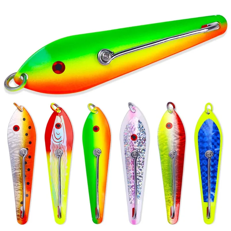 

1pcs 30g BigSpoon Lure Colored Tinplate GlitterFishing Shaped MetalSequinBait Deep Sea Fishing Trolling Boat Jig Lure Trout Bass