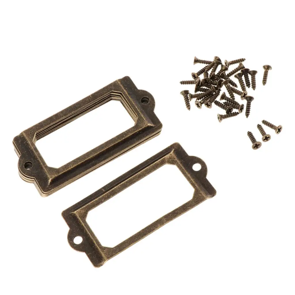 10 Pieces Drawer Label Tag Card Holder Shelf Library Office