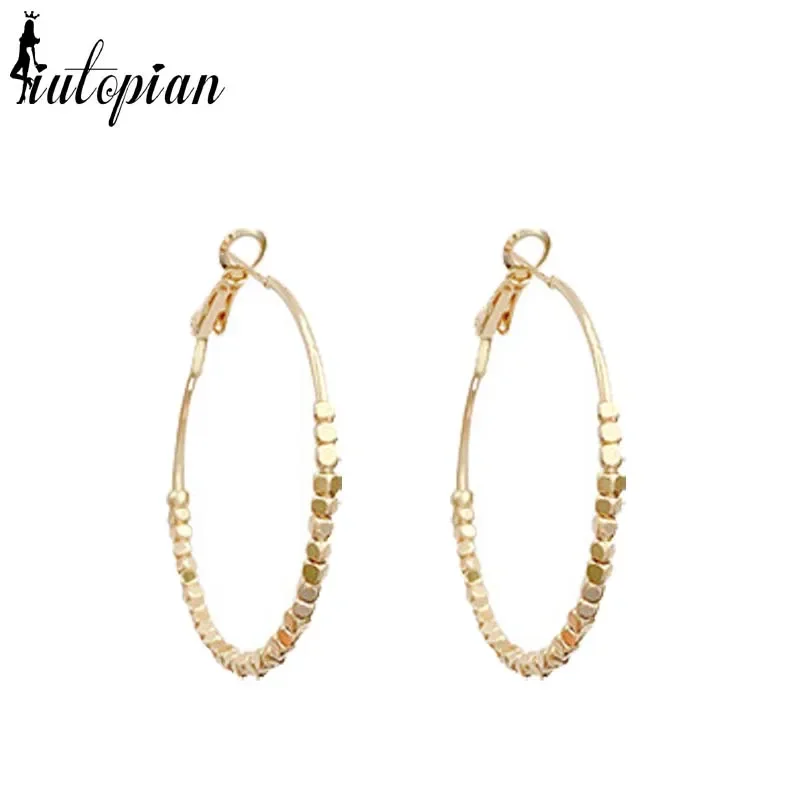 Iutopian New Arrival Fashion 4CM Small Ball Hoop Earrngs For Women S925 Needle Anti Allergy Gift Party Jewelry #HJ050