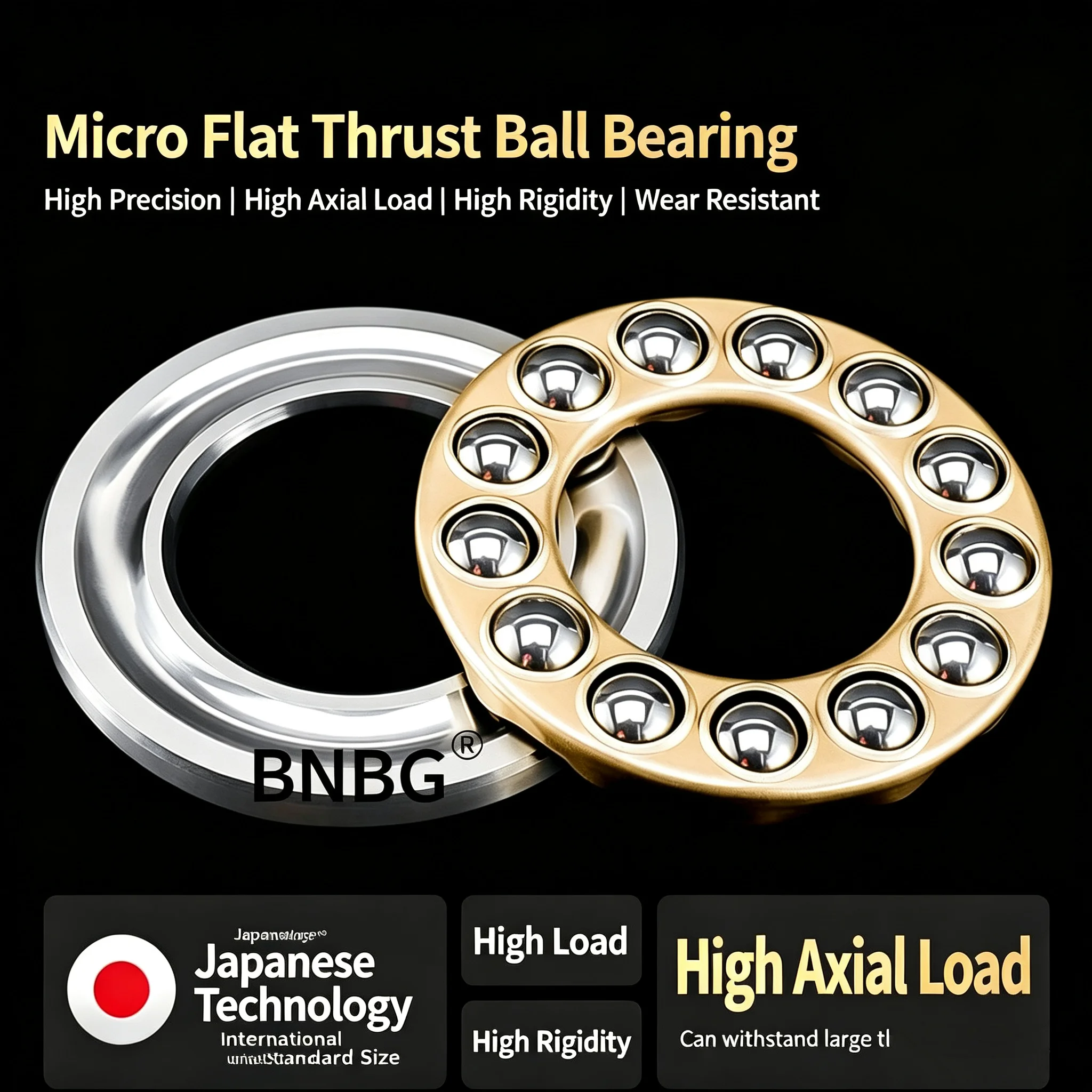 2PCS F9-17M F9-20M F10-17M F10-18M F10-19M F10-20M F12-21M F12-23M Flat Plane Pressure BearingMini Thrust Ball Bearing