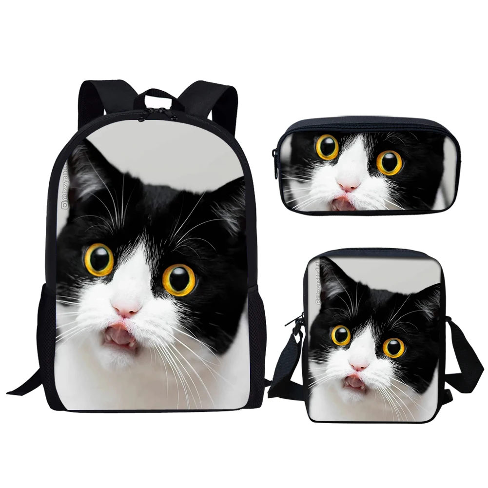 Jackherelook ragazze ragazzi zainetto vendita calda Cute Cat Prinitng zaino di grande capacità zaini per libri per studenti Mochila Escolar