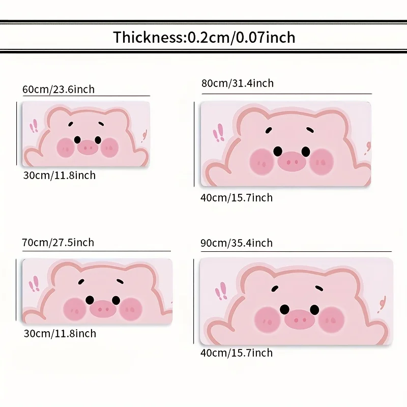 Tappetino per mouse in gomma antiscivolo grande anime da 1 pezzo: lavabile, bordi cuciti, superficie liscia per giochi e uso in ufficio, regalo perfetto per