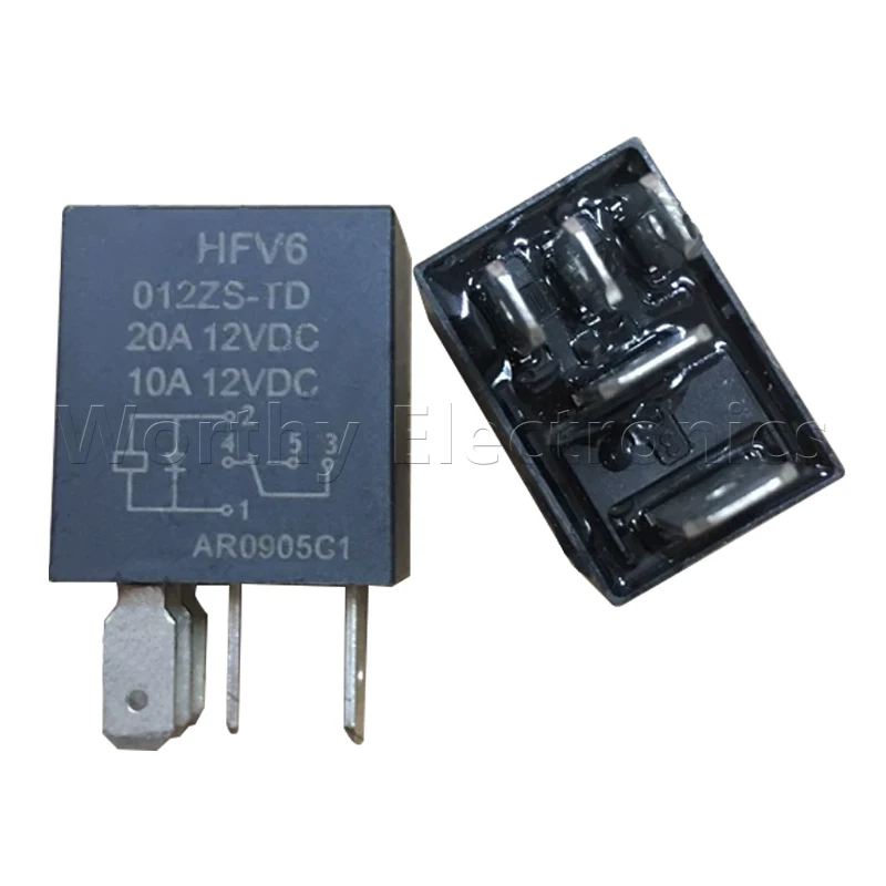 Free shipping 10pcs/lot relay 12VDC 20A 5PIN HFV6 012ZS-TD =RC-5102