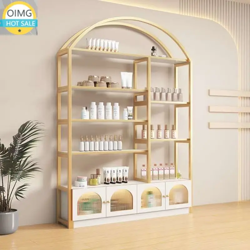 Cosmetics and Skincare Product Display Cabinets, Beauty Salon/nail Salon Display Shelves, Multi-tiered Shelving Units