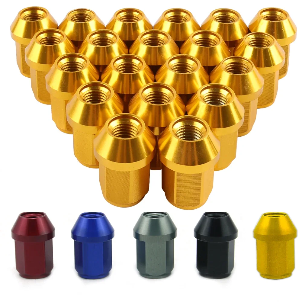 Random Color Wheel Nuts M12*1.5 Six-Sided Center Hub Screw 7075-T6 Aluminum For Honda Toyota Mitsubishi Car Accessories