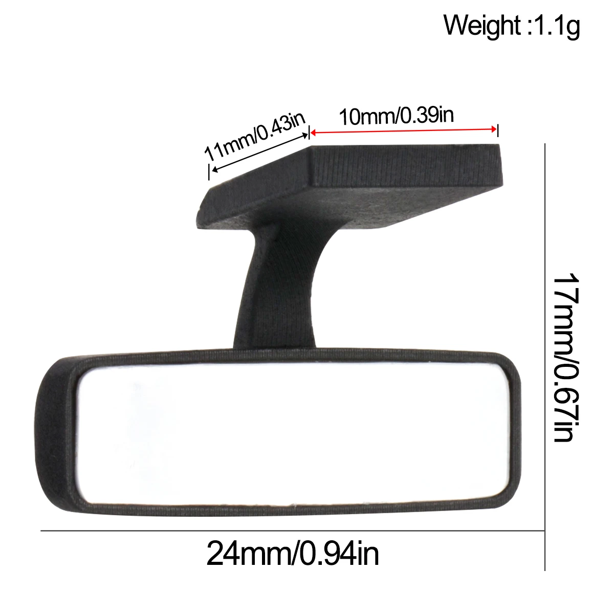 1Pcs Mini Rearview Mirror Accessories for 1/10 RC Crawler Crawler Car Traxxas TRX4 SCX10 RD110 D90 Upgrade Parts image 2