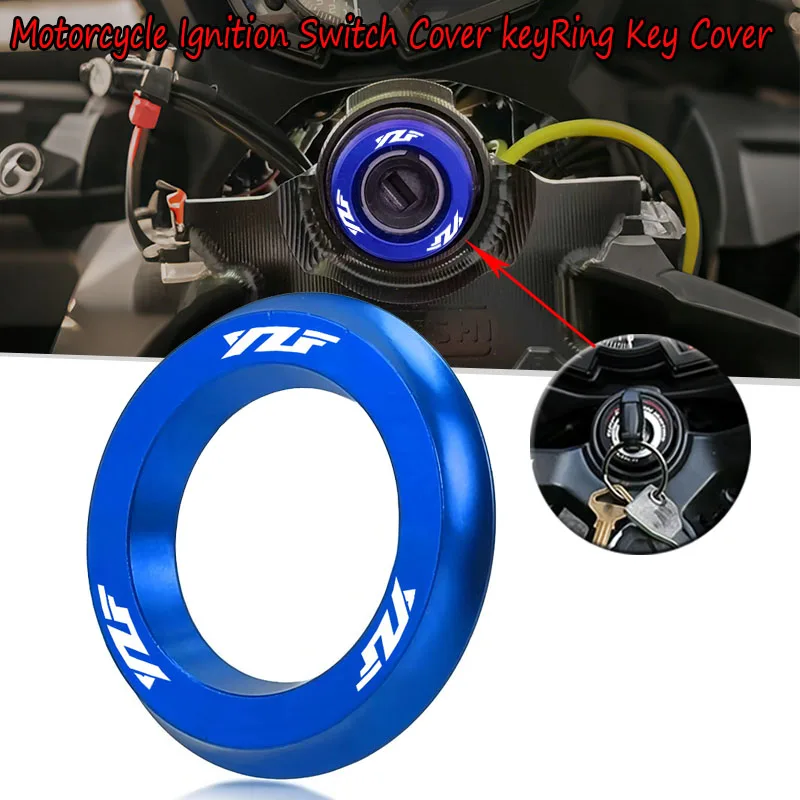 Motorcycle Keyhole Cover Throttle Cover Decorative Ring Key Hole Ring CNC Aluminum FOR YAMAHA YZF YZFR6 YZF-R25 YzFR3 R15 R125