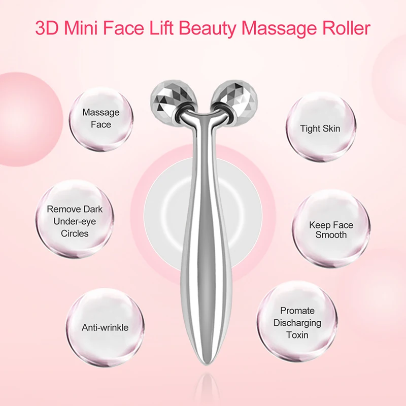 3D 360°Thin Face Full Body Shape Massager Lifting Wrinkle Remover Roller Massager Facial Massage Relaxation Tool