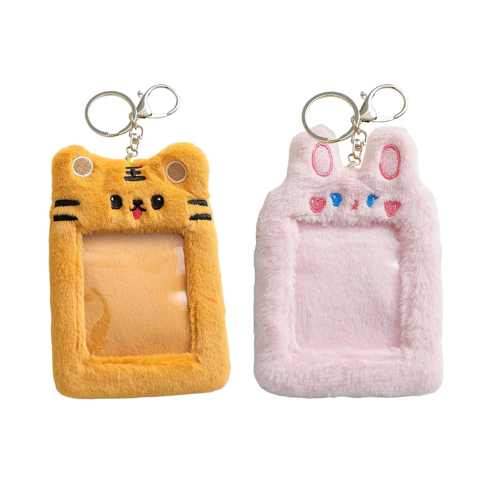 Cute Plush Photocard Holder, Decorative Card Sleeves Credit Cards Protector with