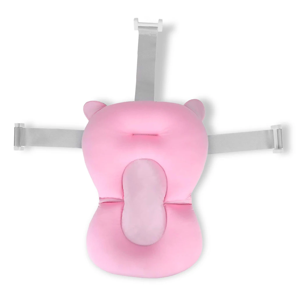 مقعد حمام الطفل، وسادة دعم كرسي الرضع الآمنة، شبكة قابلة للغسل، وسادة استحمام ناعمة للجسم مع أشرطة #6