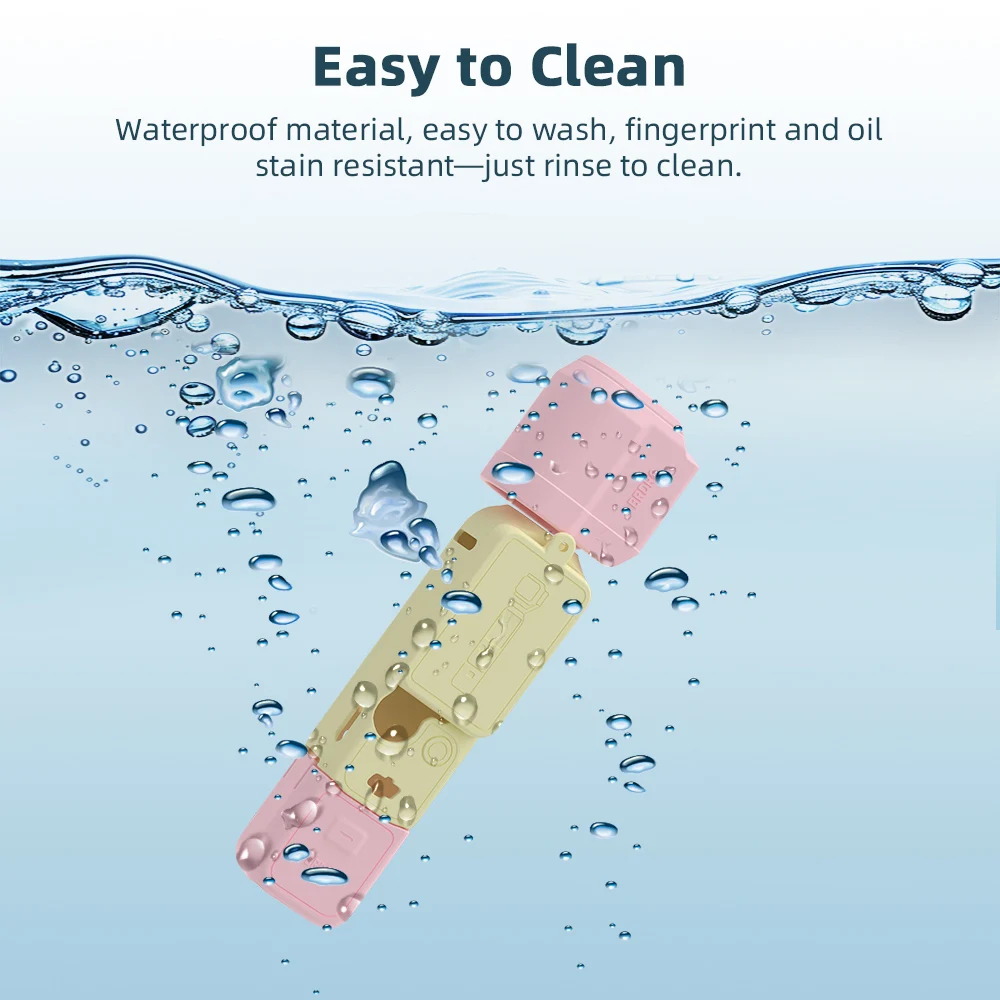 BRDRC Pocket 3 حافظة واقية معكرون اللون حافظة مطاطية من السيليكون لـ DJI Osmo Pocket 3 كاميرا مضادة للخدش مع غطاء العدسة