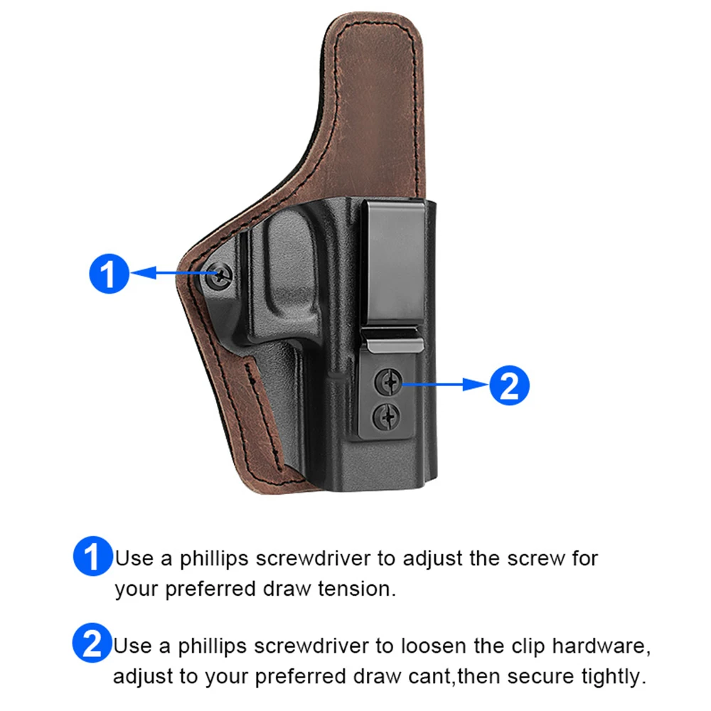 Tactical Gun Holster Concealed Carry IWB Holster Right Hand Pistol Holster Handgun Holster Compatible Glock 19/19X/44/45/23/32