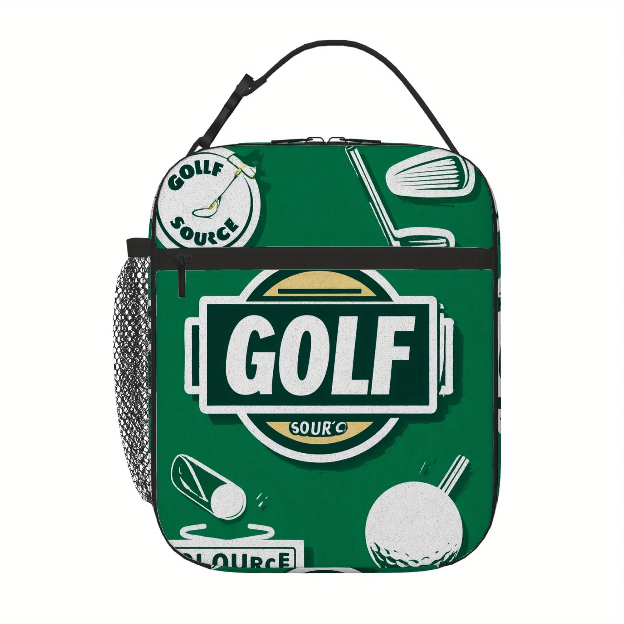 1pc a Thermal Bag Featuring a Printed Golf Pattern, Designed for Insulation. It Is Not Intended for Food Contact And Is Suitable