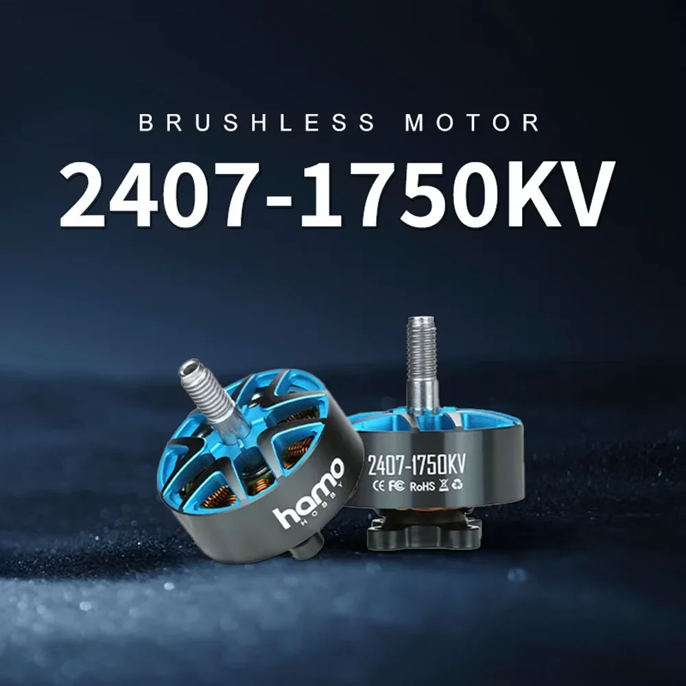 HAMO HOBBY 2407 1750KV 6S Brushless Motor High Thrust for 5-6 Inch Extreme Racing 3D FPV Freestyle Drone