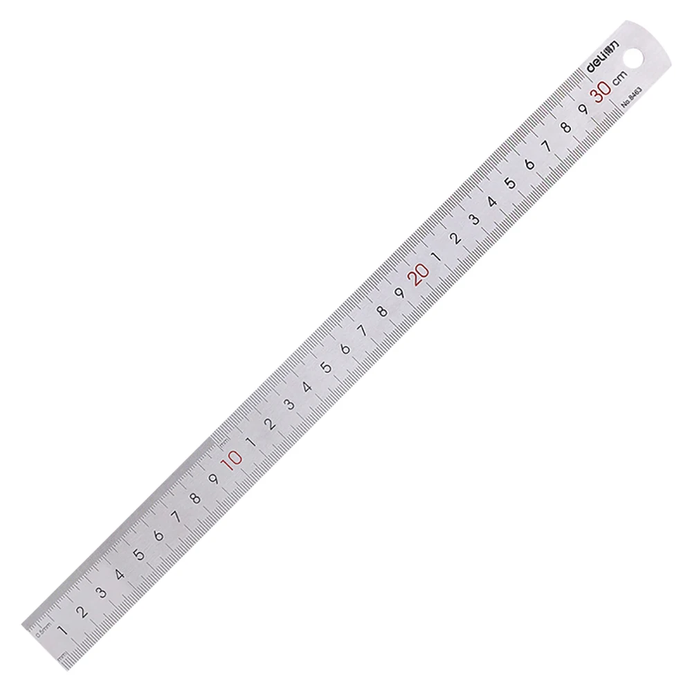 

15cm/6 inch 30cm/12 inch Double Side Stainless Steel Straight Ruler Metric Rule Precision Measuring Tool School Office Supplies
