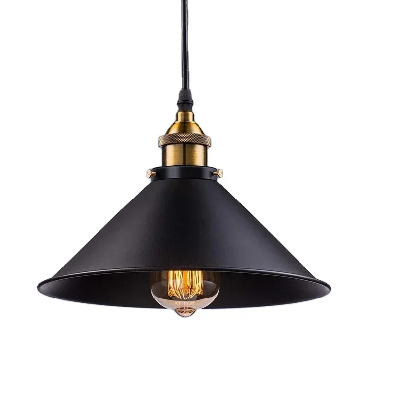 

Plafonnier LED suspendu en fer forgé au design industriel rétro, éclairage d'intérieur, luminaire décoratif de plafond,