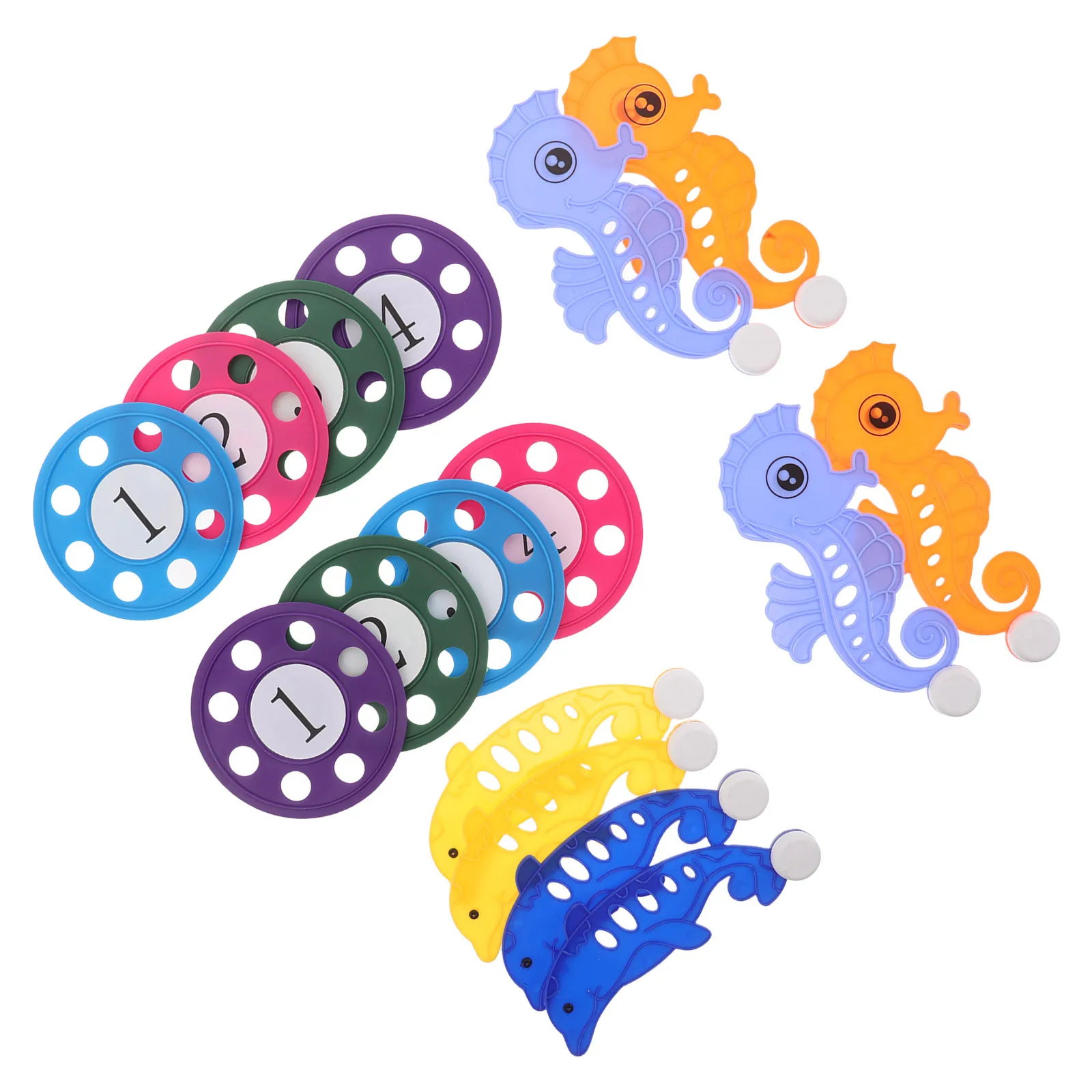 2 مجموعات الأطفال بركة الغوص القرص فرس البحر دولفين مرقمة الغوص مجموعة السباحة الغوص التدريب تحت الماء متعة ألعاب التعلم #4