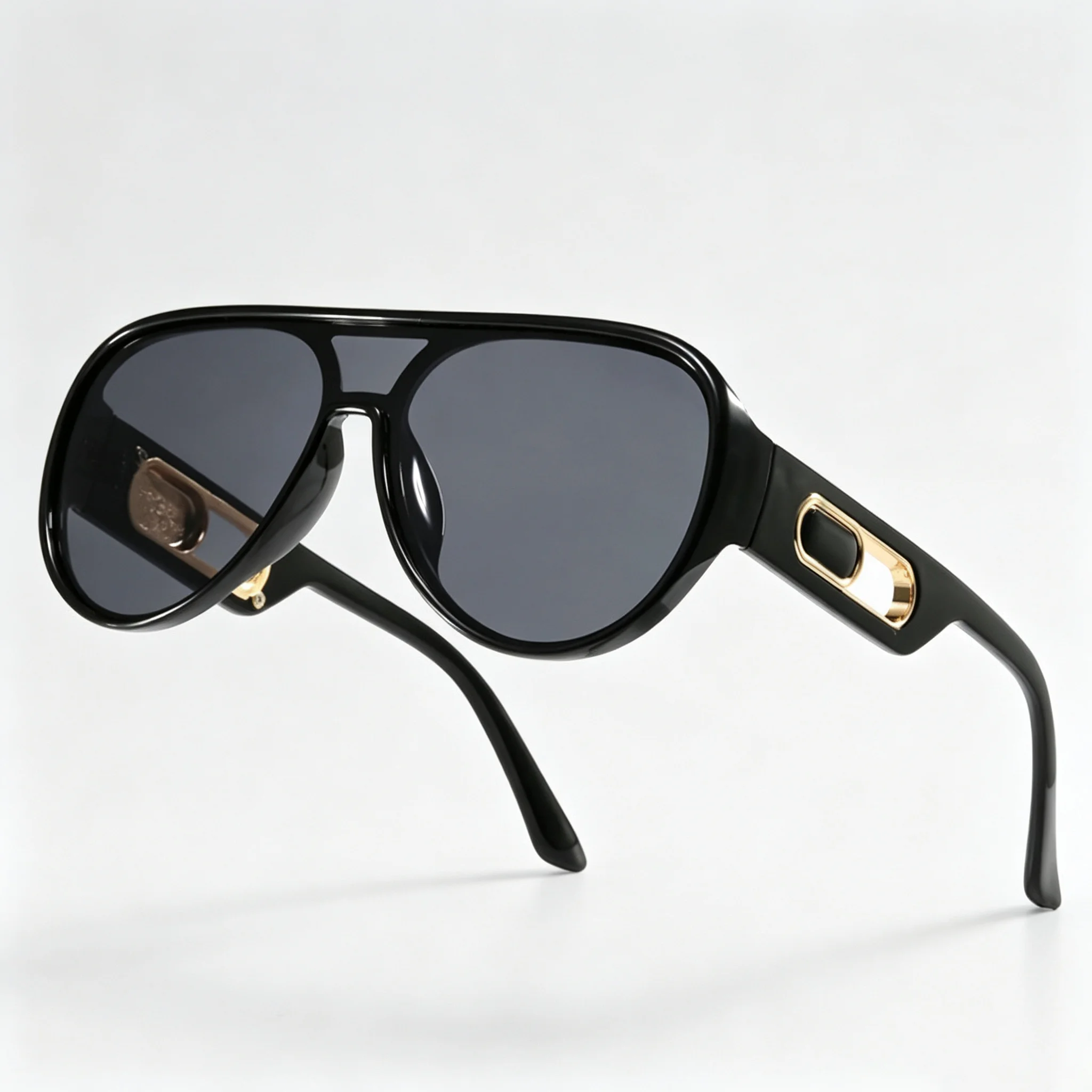 Men Women Retro Pilot Aviator Sunglasses UV400 Oversized Driving Travel Beach Streetwear Shades, Multi Color Available