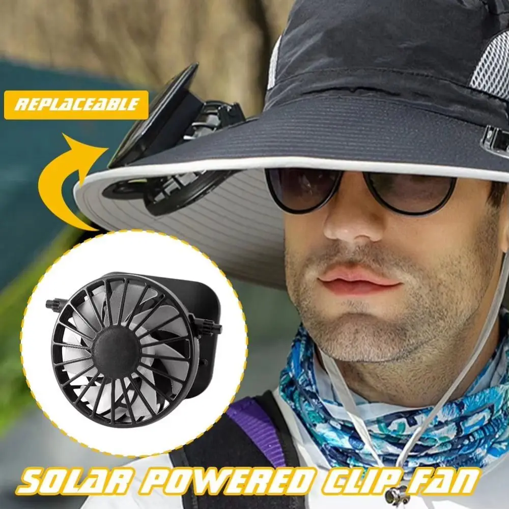 

Multi-function Portable Mini Solar Powered Fan Lightweight Rechargeable Cooling Fan Dual-use USB Charging Hat Fan Backpacking