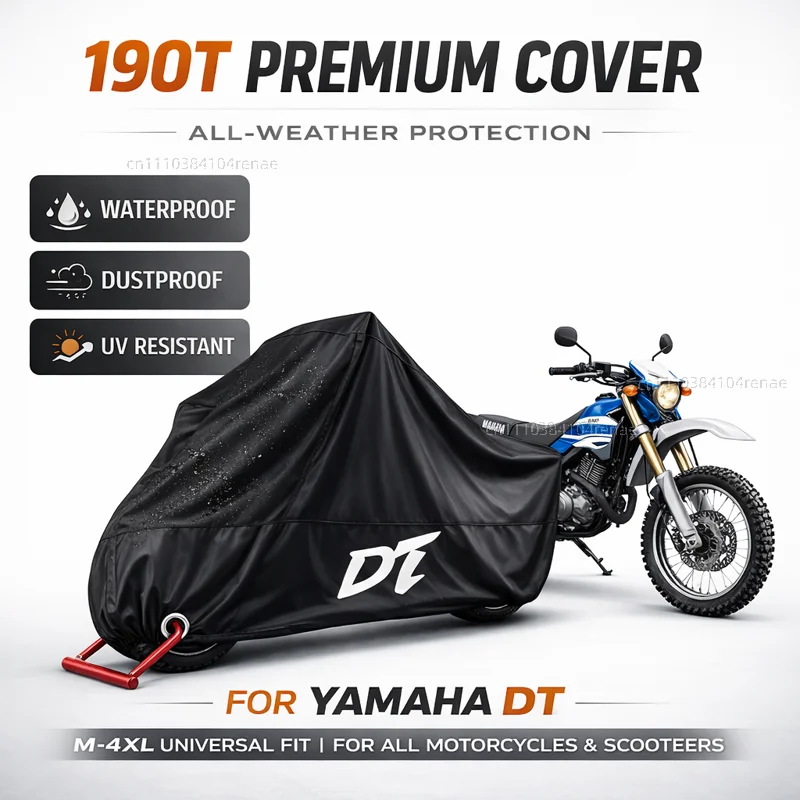 For YAMAHA DT230 DT250 DT175 DT200 DT125 DT125R 190T Motorcycle Cover Waterproof Dustproof UV Protection All Season