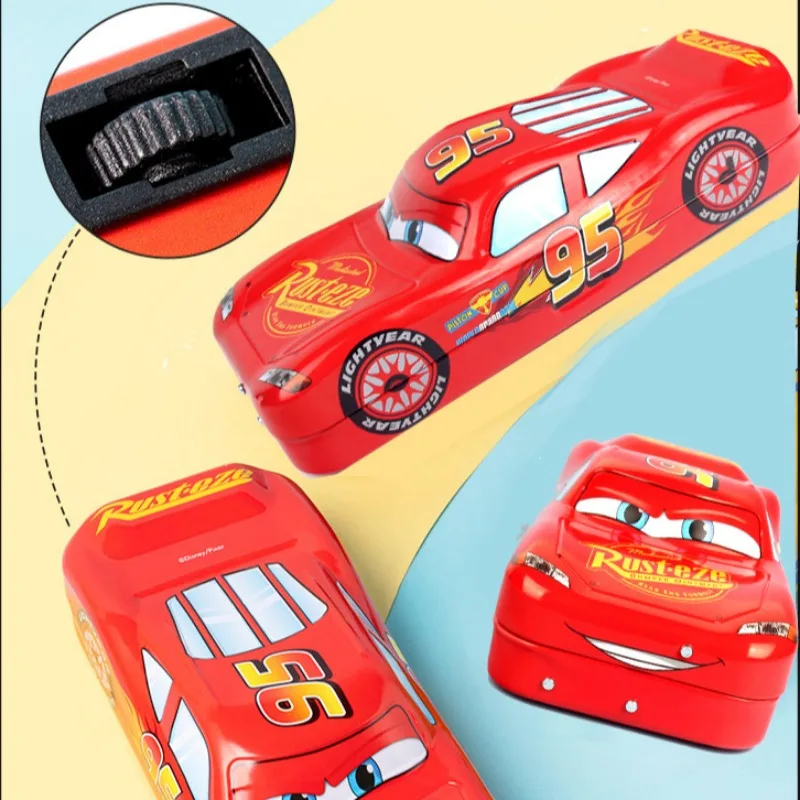 جديد ديزني بيكسار سيارات مقلمة صندوق أدوات مكتب الطفل سعة كبيرة ماكوين سيارة ثلاثي الأبعاد صندوق رصاص هدايا رياض الأطفال #4